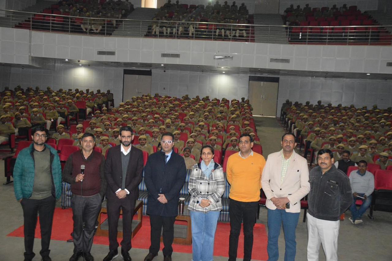 At Bhondsi Police Training Camp - Giving lecture on Mental Health