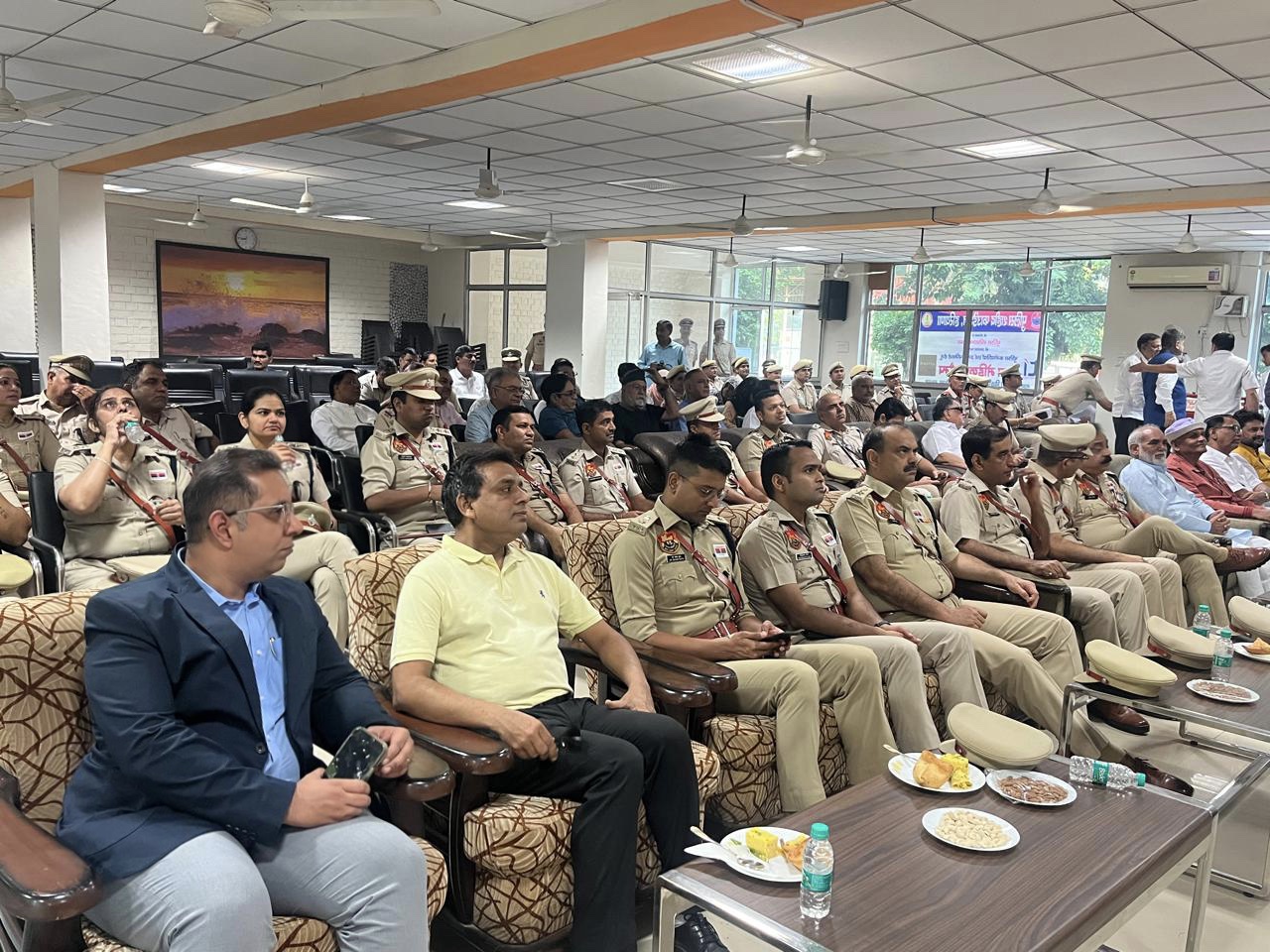 At the Police Annual Day Celebration giving lecture to the entire fraternity on the importance of stroke and mental health
